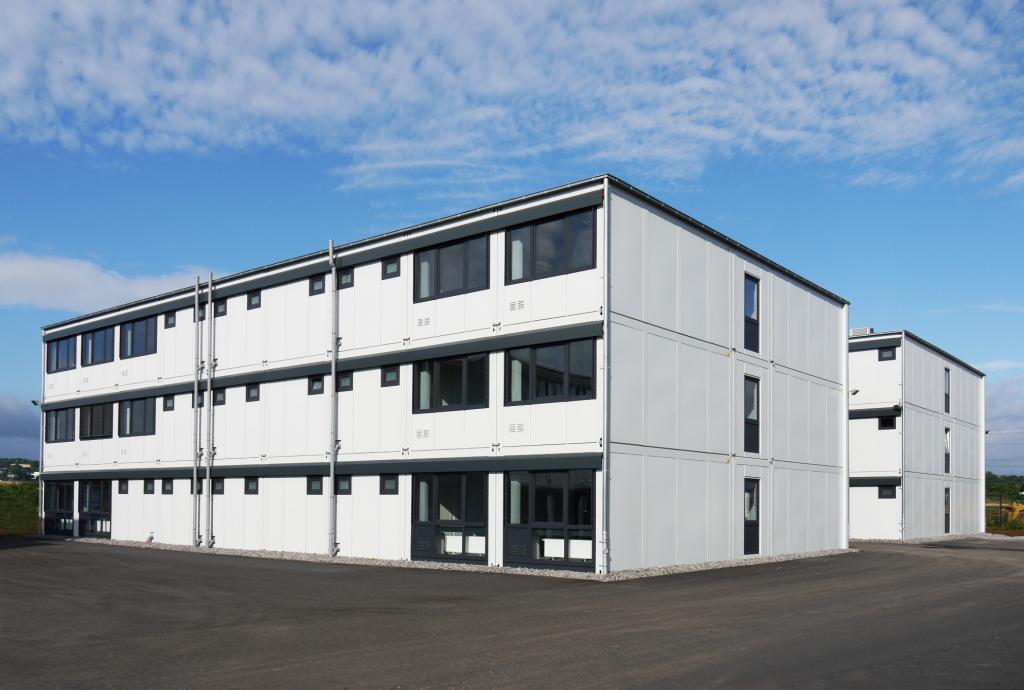 exterior view of the administration building for the Debeka Koblenz in modular 