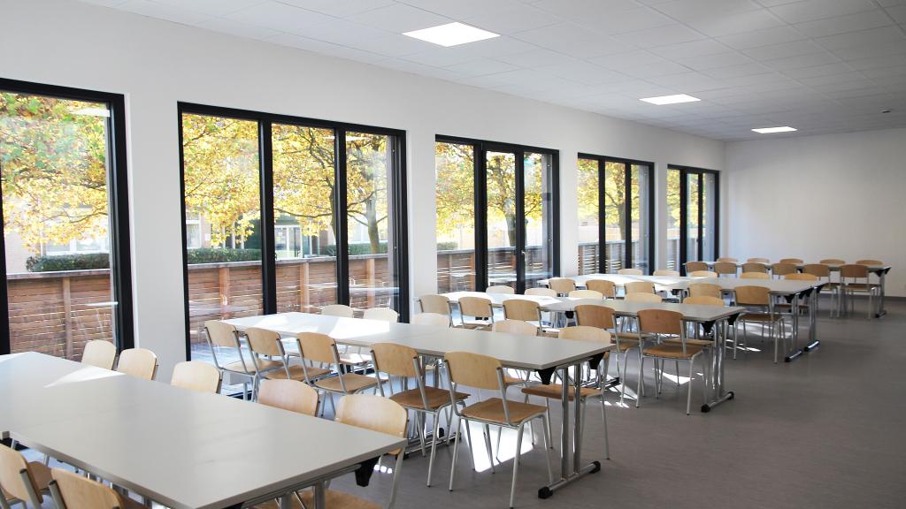 Bright break room and servicing-area in the canteen of the Euskirchen barracks