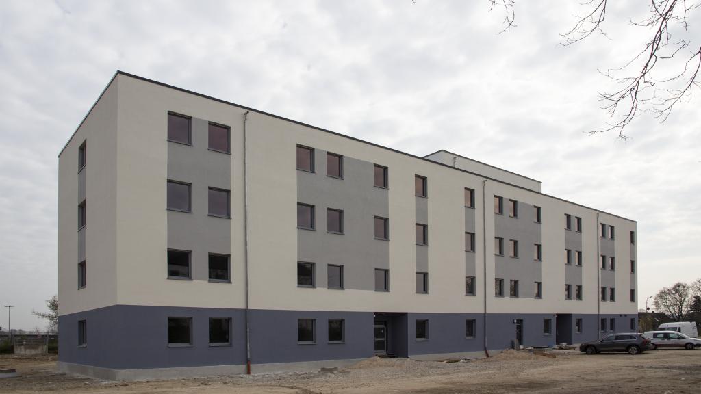 Das Sozialgebäude in der Außenansicht