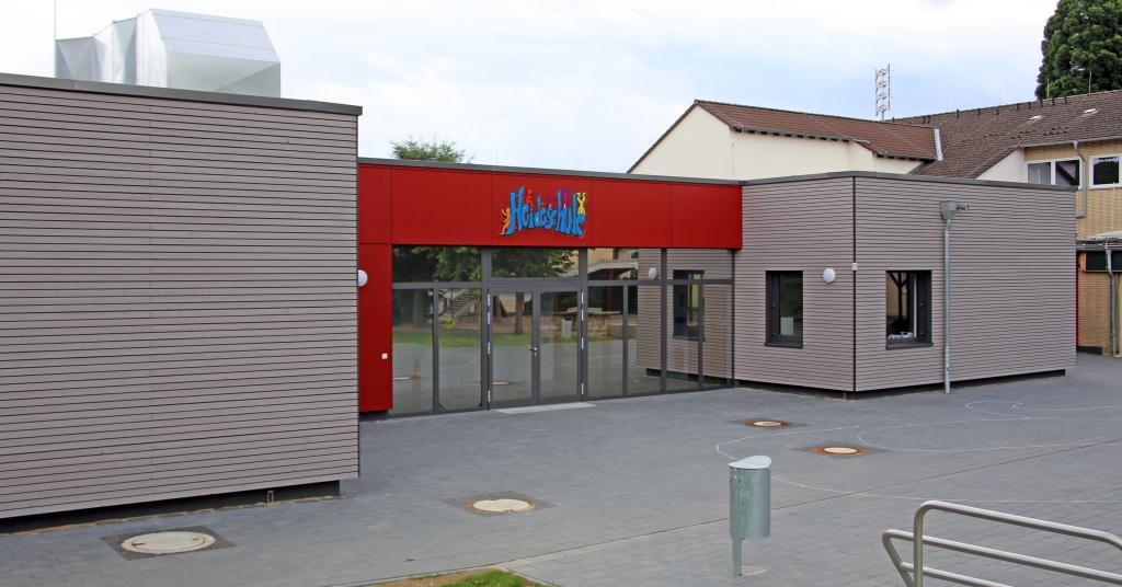 Fassade der Heideschule in Schwerte in Modulbauweise der SÄBU Morsbach GmbH