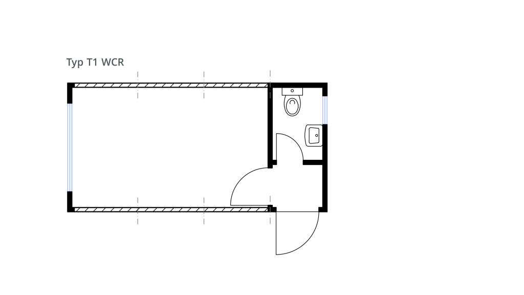 Grundriss Systemcontainer WCR aW