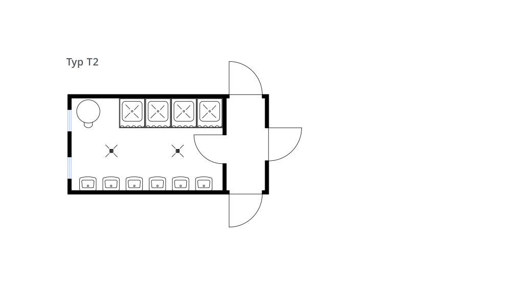 Grundriss Systemcontainer T2 fW