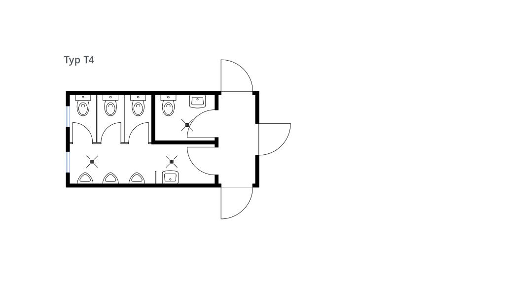 Grundriss Systemcontainer T4 fW