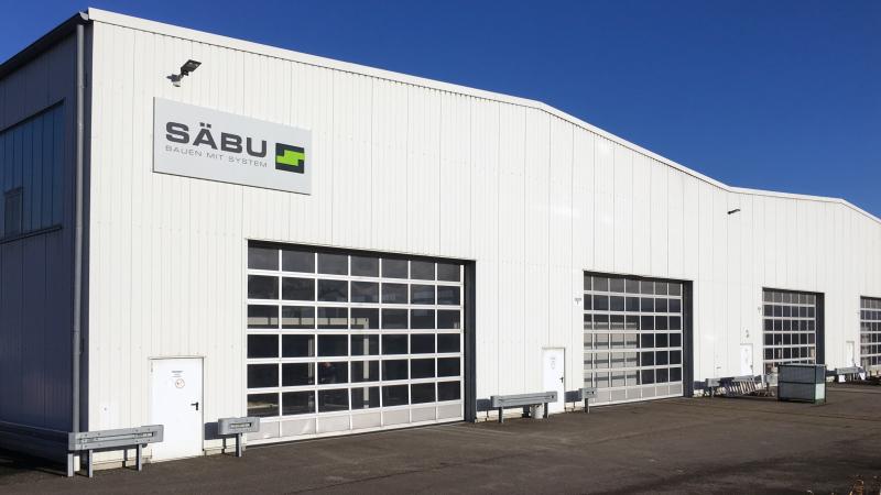 SÄBU Gransee Produktionshalle für Modulbau Aussenansicht